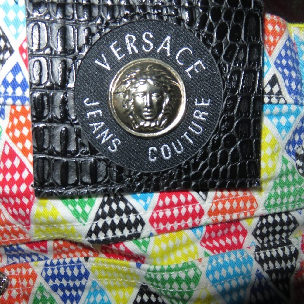 Versace Jeans Couture Straight Leg Cotton Jeans Pants 30 44 Italian US 8 - Picture 2 of 7